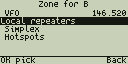 Dual watch: B from another zone or the VFO
