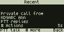 Recent calls