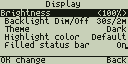 Changing a setting