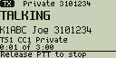 Transmitting a private call