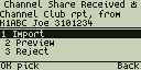 One channel shared by another radio