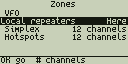 Zones, with the VFO