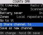 Sharing a channel from its settings