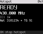 The hotspot screen