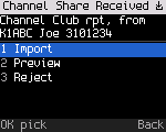 One channel shared by another radio