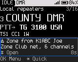 A zone offered by another radio