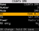 Channel editor: typing an RX frequency