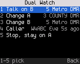 Dual watch actions