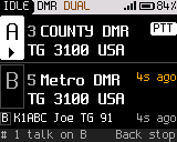 Dual watch: talk back on B after its call