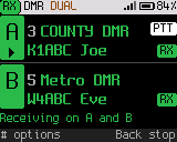 Dual watch on two receivers: a call on each