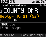 Home, reply to caller