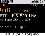 VFO, typing a frequency