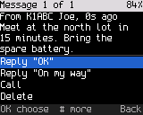 Reading a message