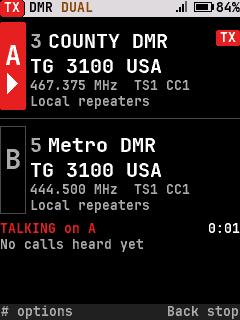 Talking on A