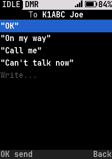 Write a message