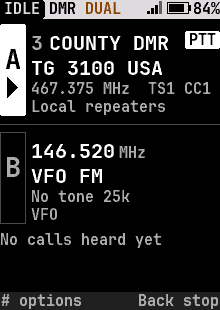 Dual watch: the VFO as B