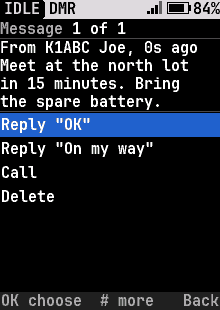 Reading a message
